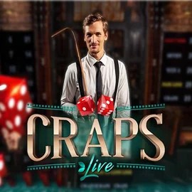 Live Craps online game logo by Evolution on wild-robin.uk.com